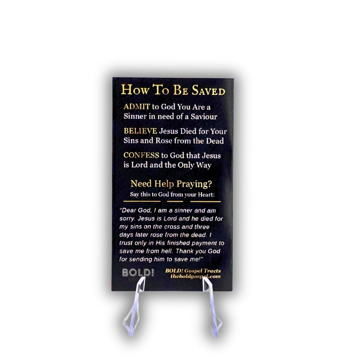 The Holy Bible in One Verse – Folding Gospel Tract - (100 Pack)