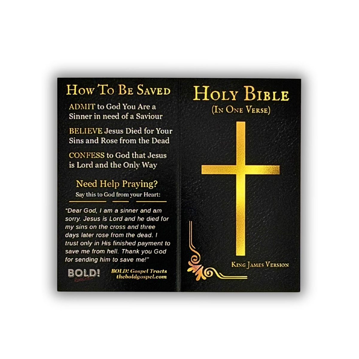 The Holy Bible in One Verse – Folding Gospel Tract - (100 Pack)