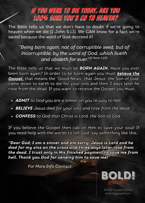 Do You Have a Sword... or a Butter Knife? - Gospel Tract Poster (25 pack)